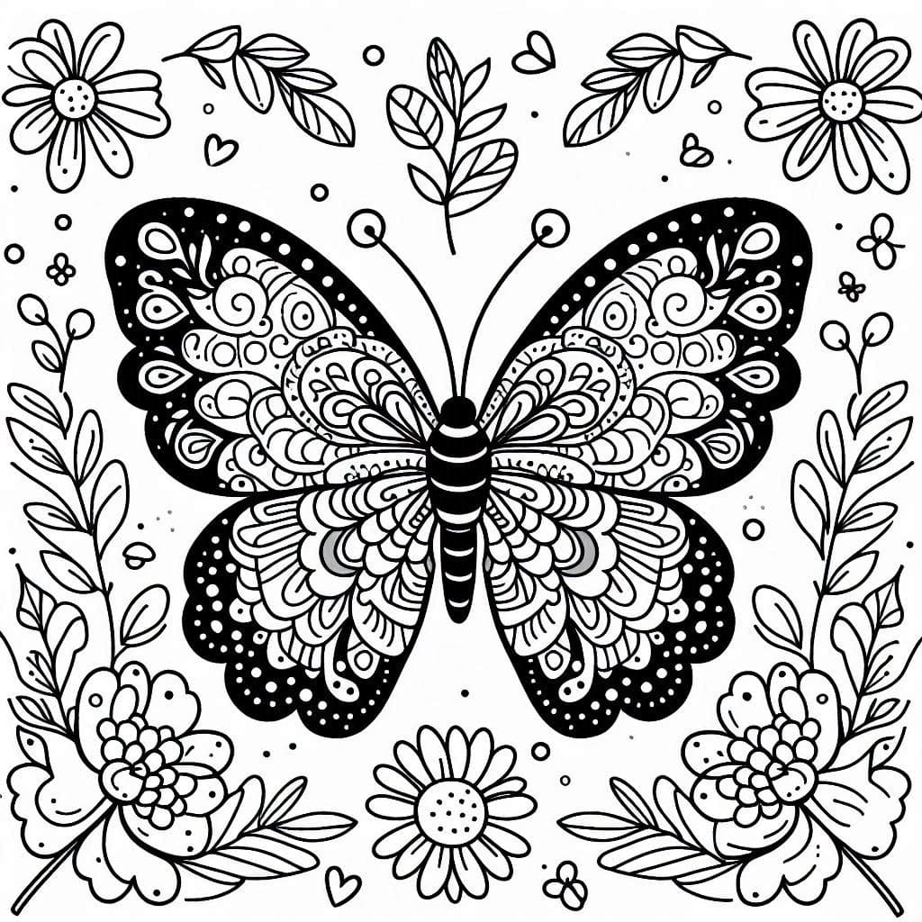 Desenho para colorir butterfly