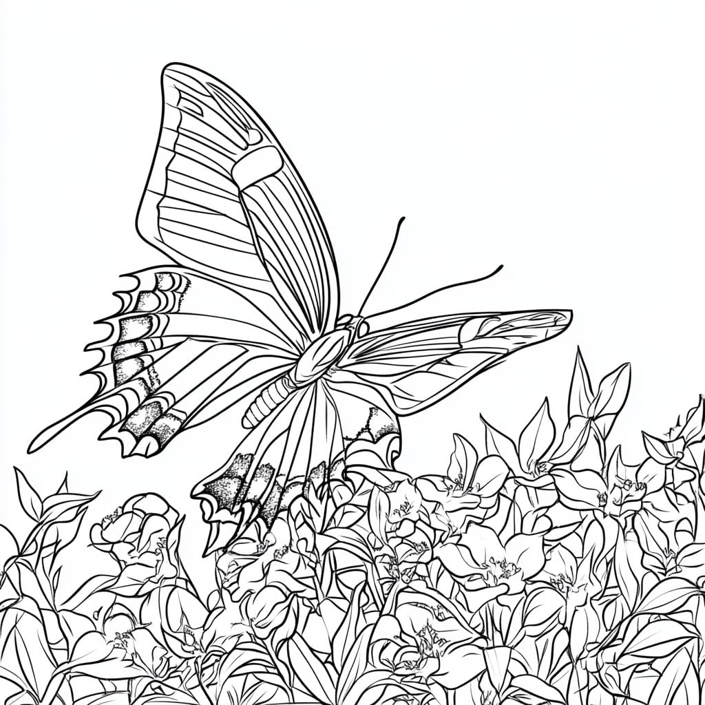 Desenho para colorir butterfly