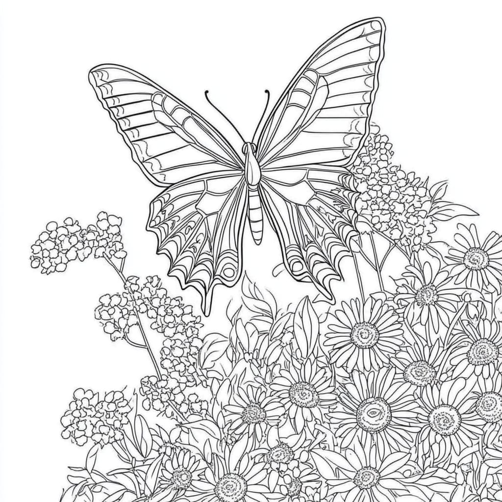 Desenho para colorir butterfly
