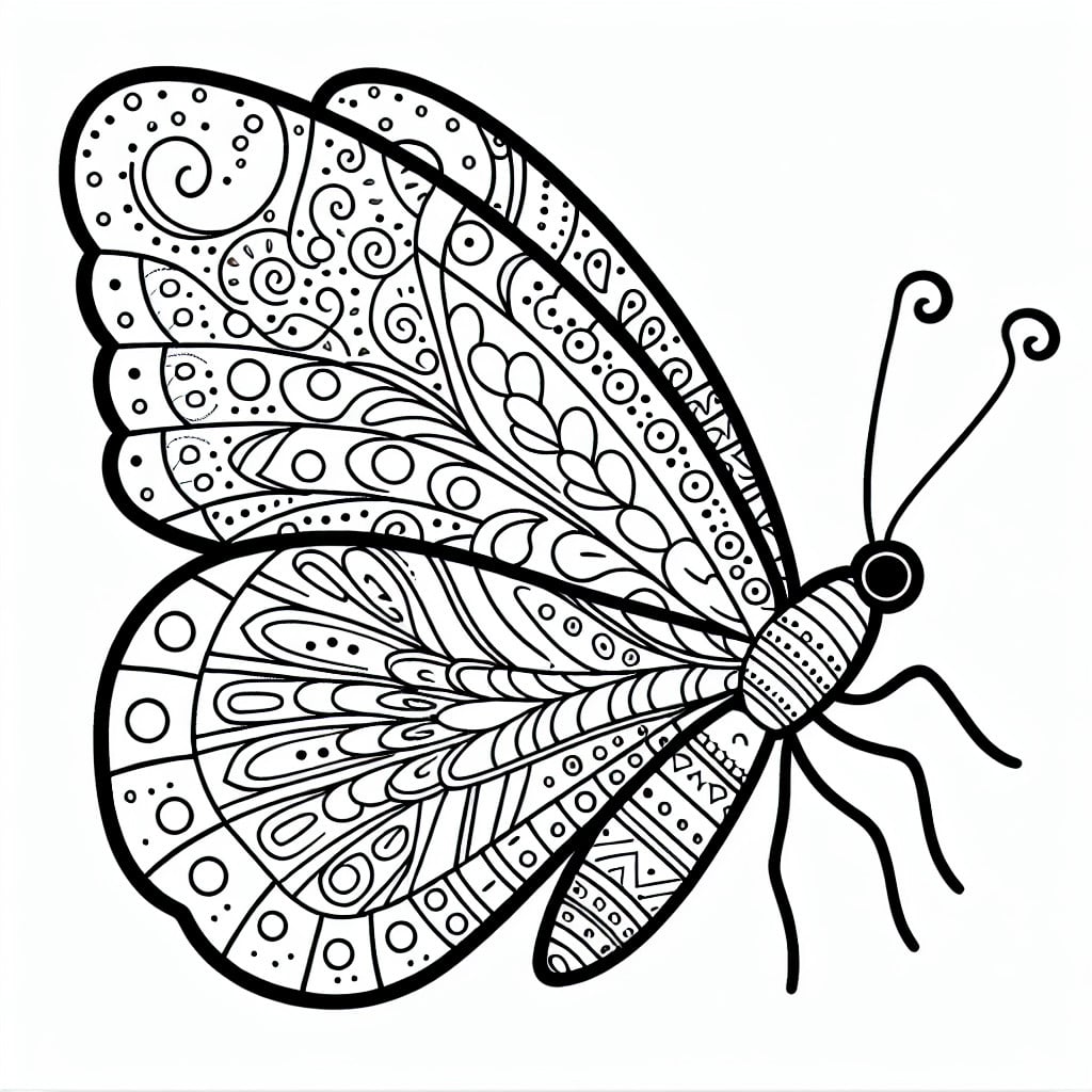 Desenho para colorir butterfly