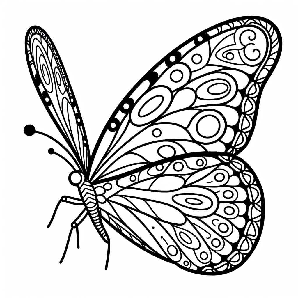 Desenho para colorir butterfly