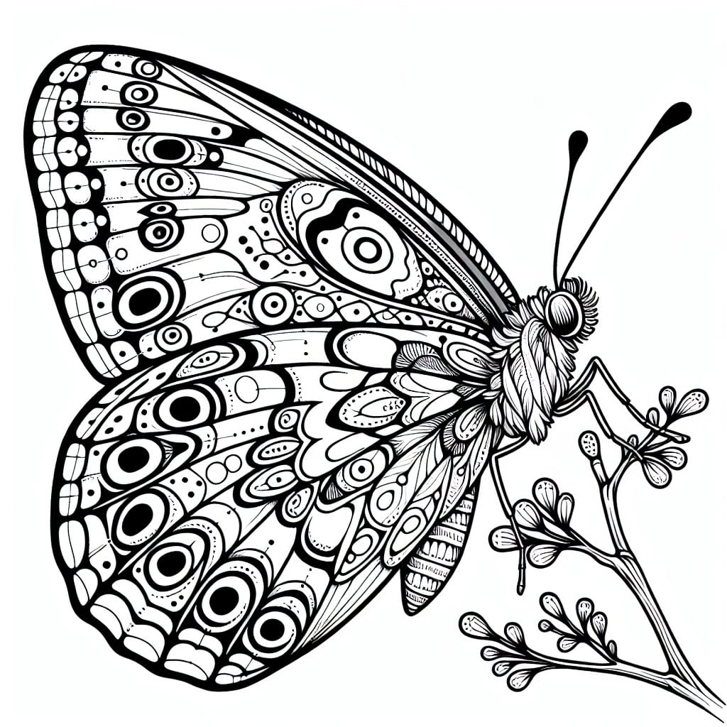 Desenho para colorir butterfly