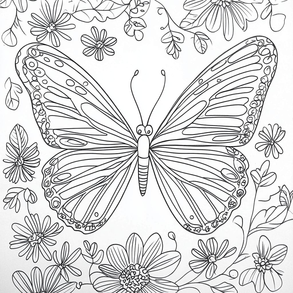 Desenho para colorir butterfly