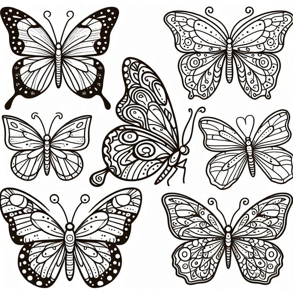 Desenho para colorir butterfly