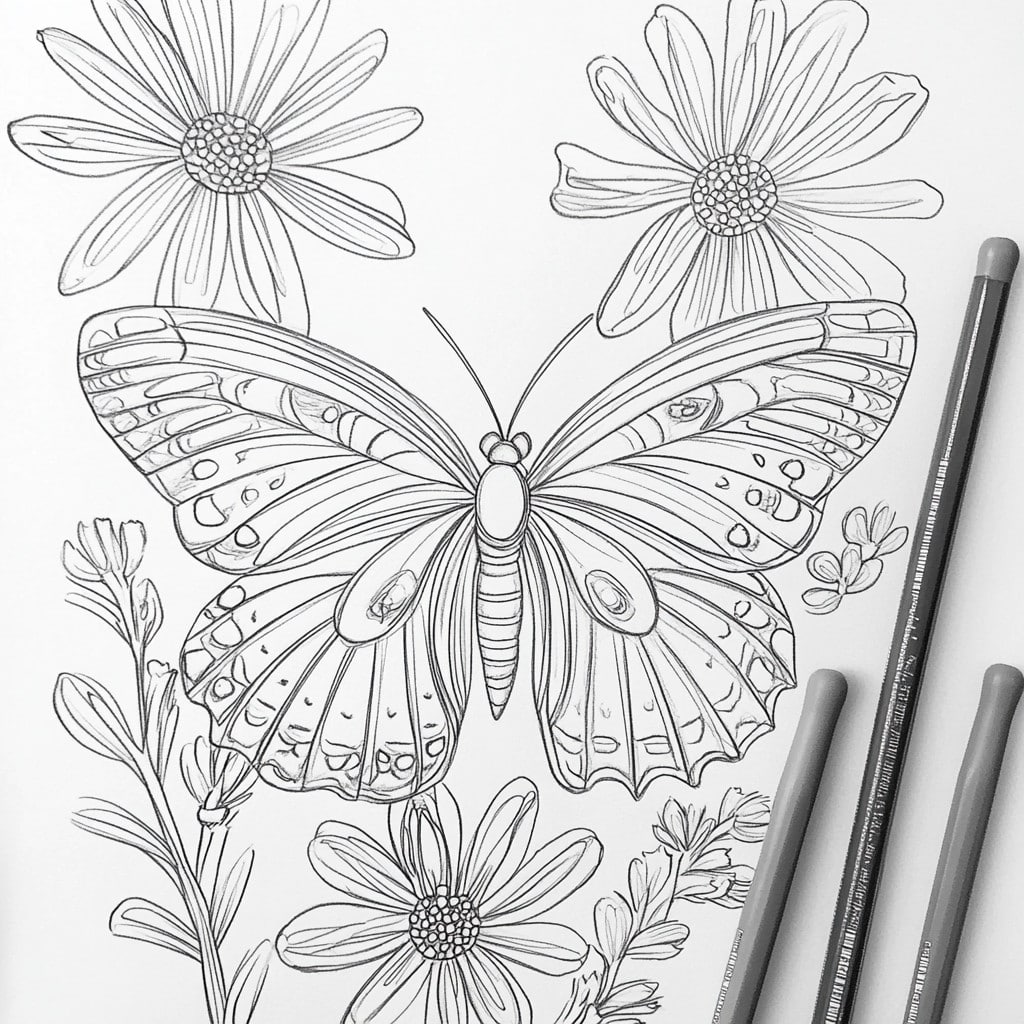 Desenho para colorir butterfly