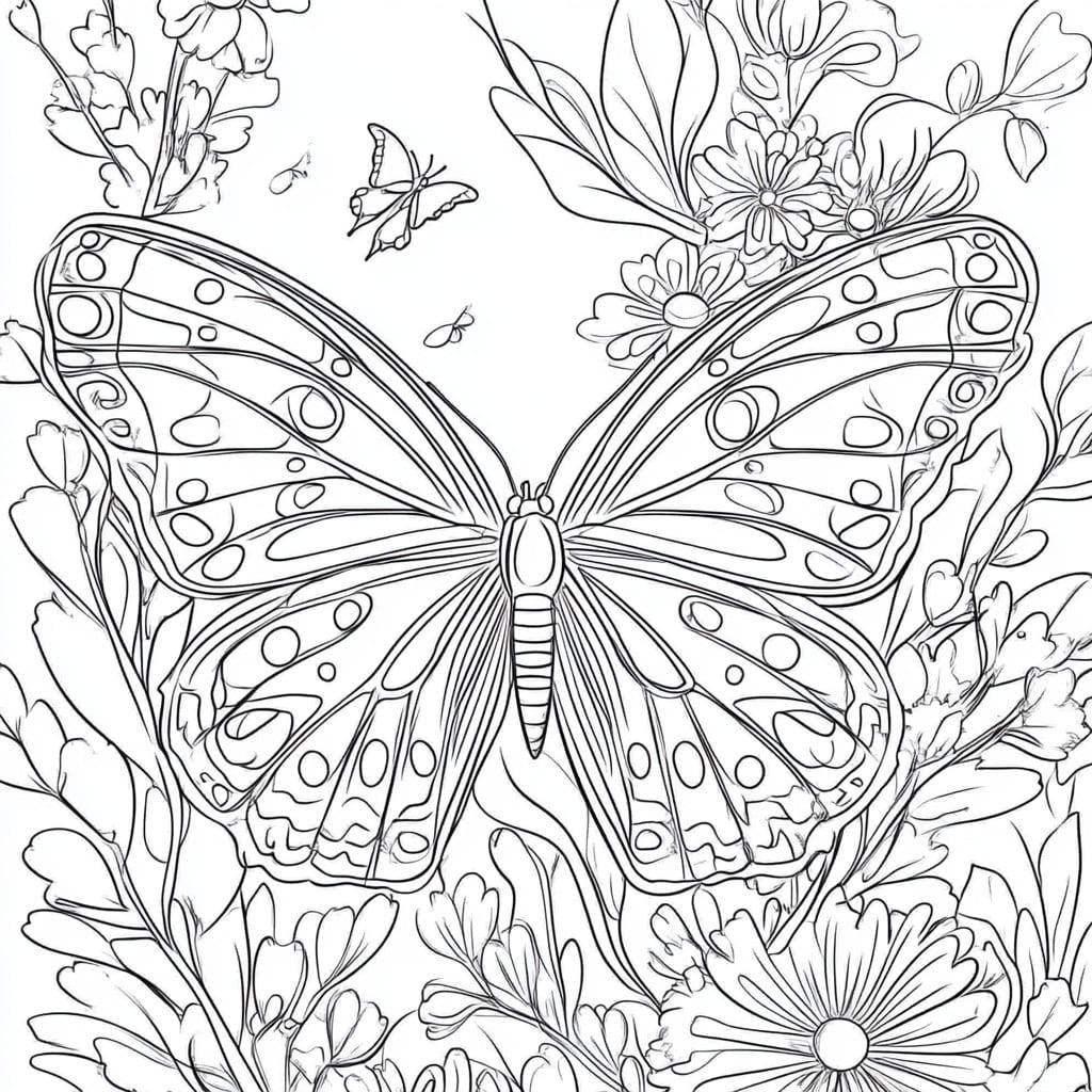 Desenho para colorir butterfly