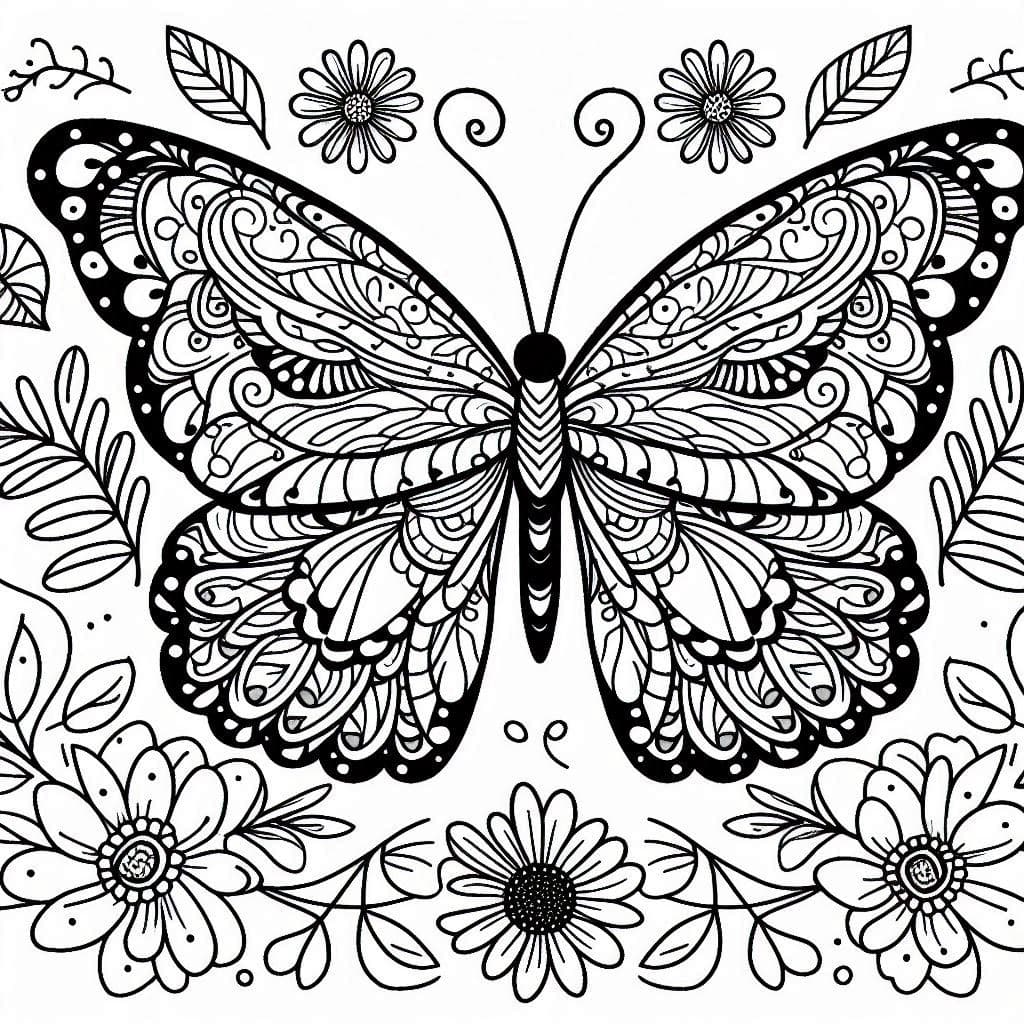 Desenho para colorir butterfly