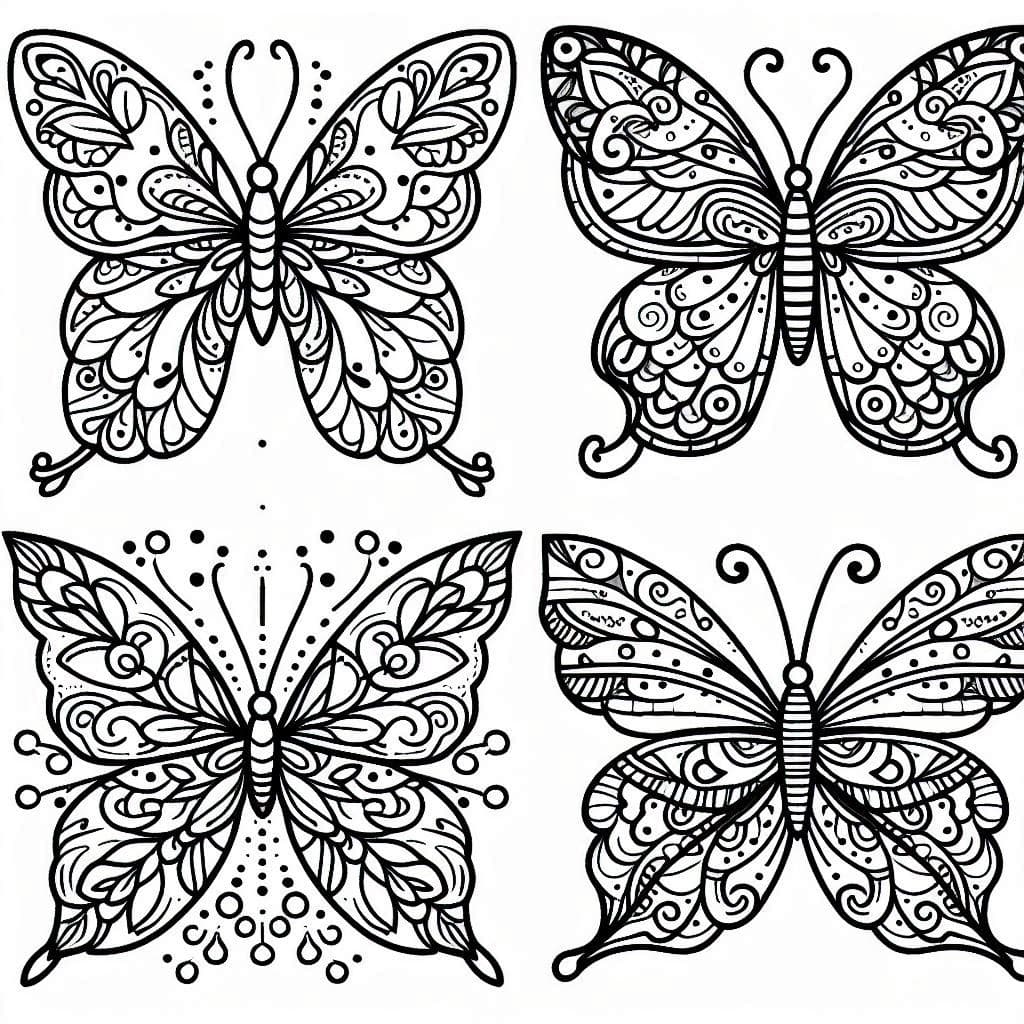 Desenho para colorir butterfly