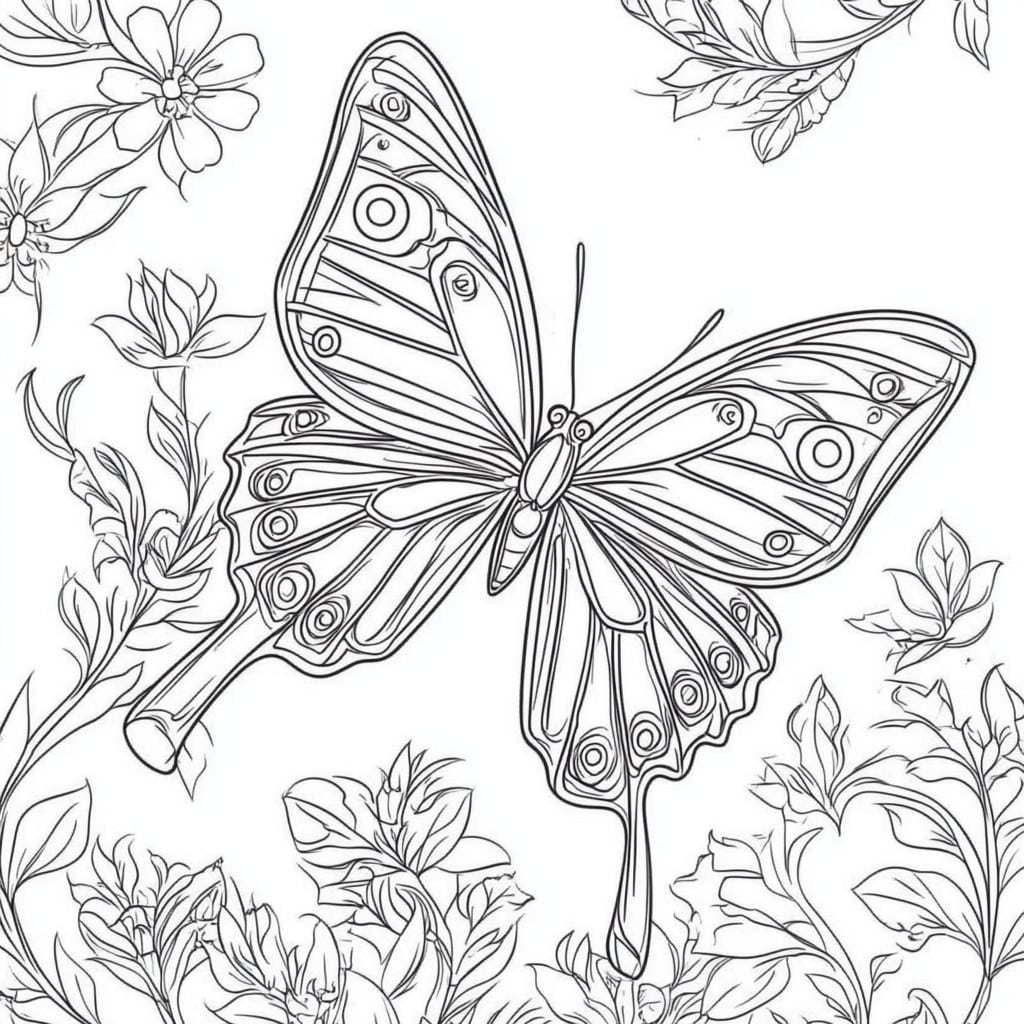Desenho para colorir butterfly