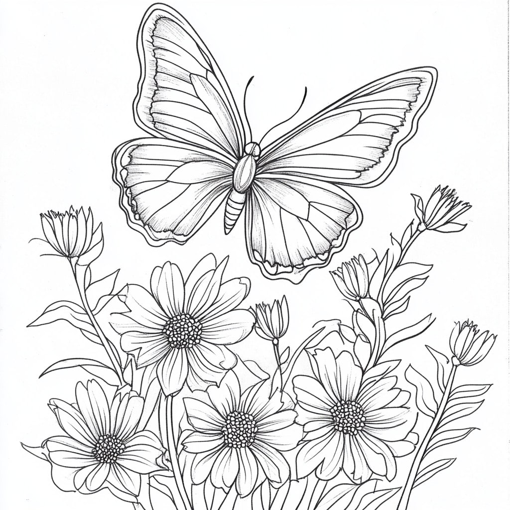 Desenho para colorir butterfly