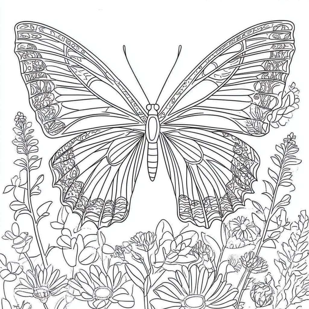 Desenho para colorir butterfly